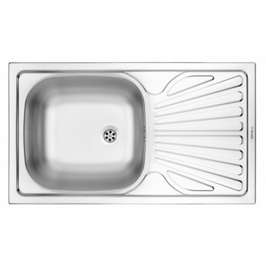 DEANTE Techno Zlewozmywak 1-komorowy z ociekaczem STAL SZLACHETNA