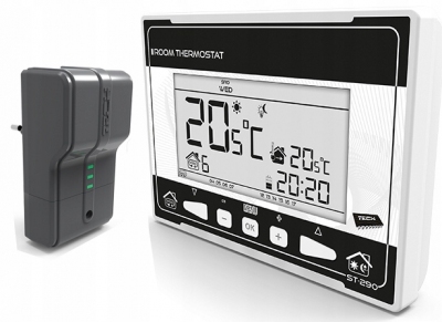 TECH ST-290 v2 Regulator pokojowy dwustanowy * komunikacja bezprzewodowa, chwilowe podświetlenie