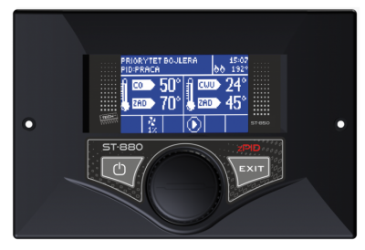 TECH ST-880 zPID Sterownik do kotła zasypowego z obsługą zaworu mieszającego