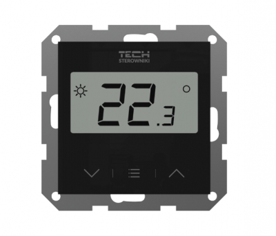 TECH F-2Z V1 przewodowy regulator pokojowy CZARNY