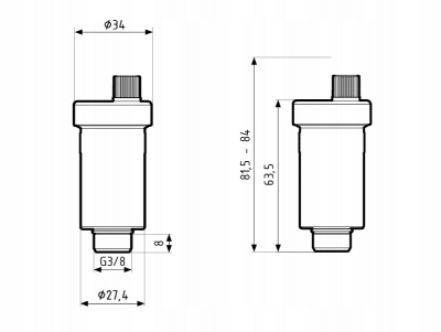 AFRISO Odpowietrznik automatyczny do inst. solarny