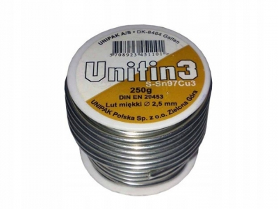 UNIPAK Lut miękki 2,5 mm - 250g do lutowania