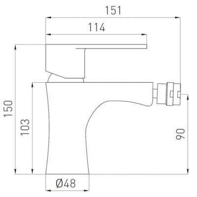 FERRO ALGEO Bateria bidetowa stojąca BAG6