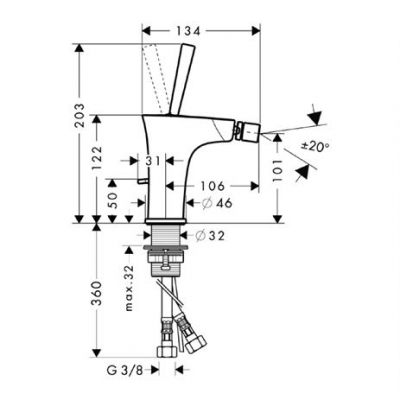 HANSGROHE Zestaw do montażu narożnikowego