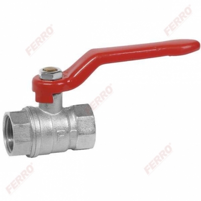 FERRO Zawór kulowy wodny standard 2' cale z rączką, z dławikiem nakrętno-nakrętny