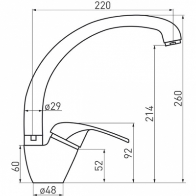 FERRO Bateria zlewozmywakowa stojąca asymetryczna Vasto