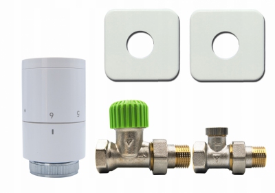 BASE VT zestaw termostatyczny prosty 1/2 z głowicą
