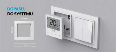 TECH F-4Z V1 przewodowy regulator pokojowy CZARNY
