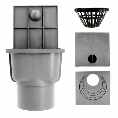 DES wpust osadnik podrynnowy SZARY 110 mm - 125 mm