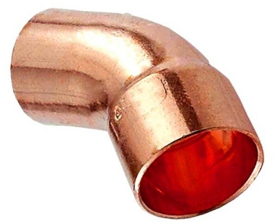 Łuk miedziany 45° fi 28 jednokielichowy W/Z