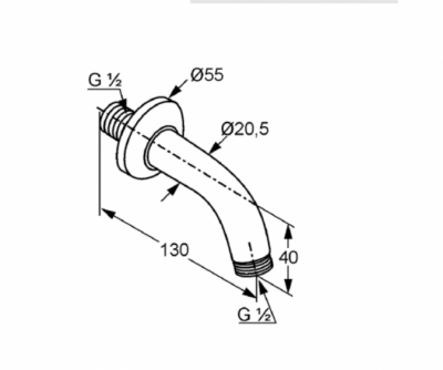 KLUDI A-QA RAMIĘ NATRYSKU DN 15
