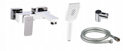 VALVEX LOFT WHITE bateria wannowa + zestaw natrysk