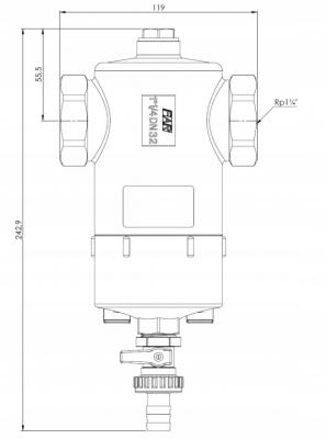 AFRISO FAR 213 Separator zanieczyszczeń 1 1/4