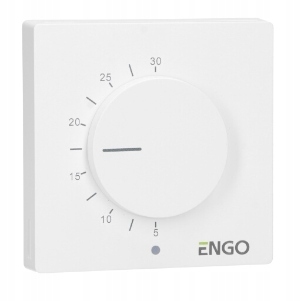 ENGO ESIMPLE230W Przewodowy natynkowy regulator temp. z pokrętłem 230V