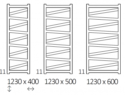 VIPERA grzejnik łazienkowy 500x1230 BIAŁY