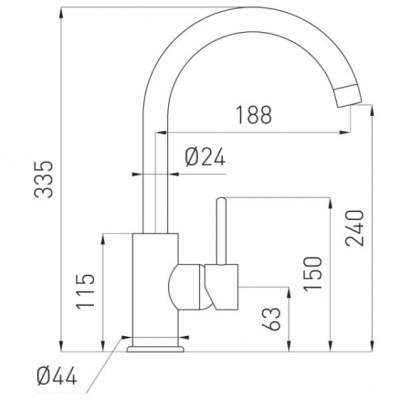 FERRO Bateria zlewozmywakowa stojąca Lugio BLG4