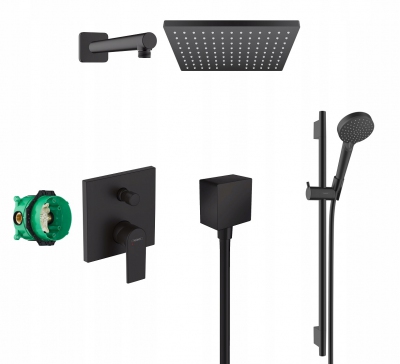 HANSGROHE Vernis Shape zestaw podtynkowy czarny