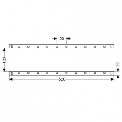 HANSGROHE Komplet szyn mocujących do iBoxu universal