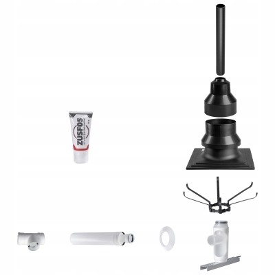 ALMEVA LIK/STARR zestaw kominowy w szacht z trójnikiem rewizyjnym 80/125