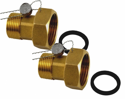Półśrubunki mosiężne do wodomierza 3/4'' komplet