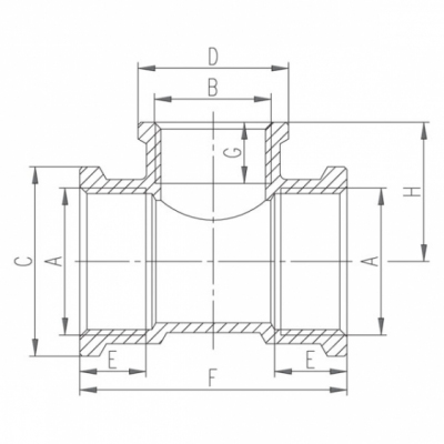 FERRO Trójnik mosiężny redukcyjny 1 x 3/4 x 1