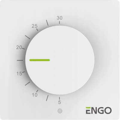 ENGO ESIMPLE230W Przewodowy natynkowy regulator temp. z pokrętłem 230V