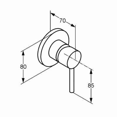 KLUDI Bozz podtynkowa bateria natryskowa (element zewnętrzny)