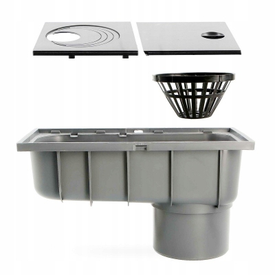 DES wpust osadnik podrynnowy SZARY 110 mm - 125 mm