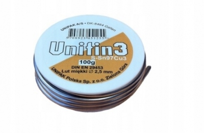 UNIPAK Lut miękki 2,5 mm - 100g do lutowania