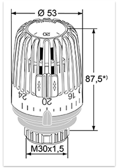 HEIMEIER IMI głowica termostatyczna ''K'' M30X1,5