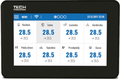 TECH M-9R  CZARNY PRZEWODOWY PANEL KONTROLNY Z MODUŁEM WiFi (montaż podtynkowy)