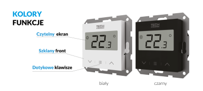 TECH F-2Z V1 przewodowy regulator pokojowy BIAŁY