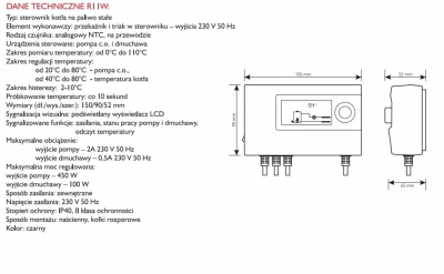 EUROSTER RED R11W sterownik pompy CO i wentylatora
