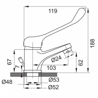 FERRO Bateria umywalkowa stojąca Vasto Medico