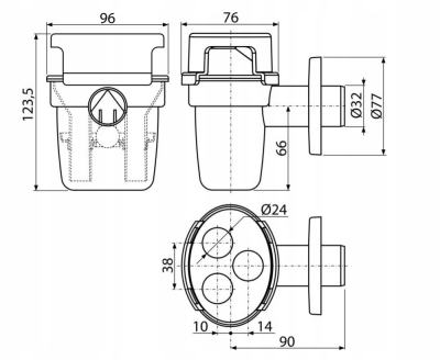 AlcaPlast syfon odprowadzenia kondensatu AKS5