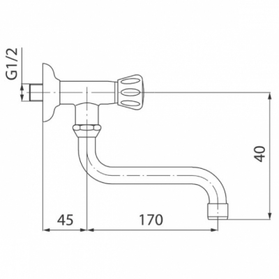 FERRO Zawór wodny - pokrętło Standard
