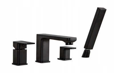 VALVEX LOFT BLACK Bateria wannowa 4-otworowa