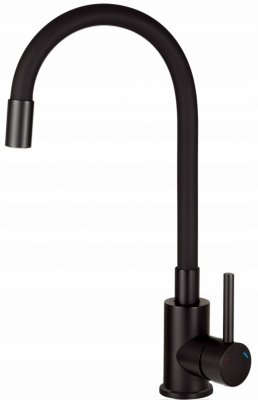 DEANTE LUNO bateria kuchenna elastyczna wylewka , zlewozmywakowa CZARNA