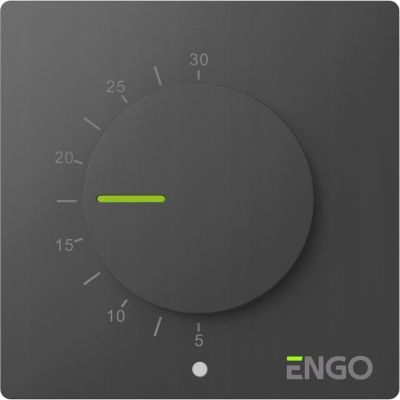 ENGO ESIMPLE230B Przewodowy natynkowy regulator temp. z pokrętłem 230V