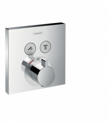 HANSGROHE Bateria termostatyczna ShowerSelect, montaż podtynkowy, dla 2 odbiorników, element zewnętrzny