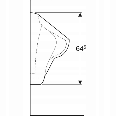 Geberit Pisuar Geberit Alex, dopływ u góry, odpływ do tyłu