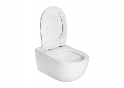 ROCA MERIDIAN Miska WC podwieszana Rimless z deską wolnoopadającą SLIM