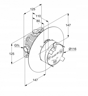 KLUDI PURE&STYLE zestaw podtynkowy prysznicowy