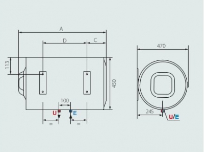 ARISTON Podgrzewacz elektryczny bojler PRO1 ECO H 80 litrów POZIOMY 3201954