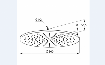 KLUDI A-QA GŁOWICA NATRYSKU 300 MM