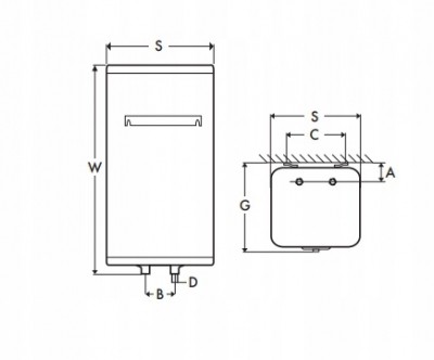 ATLANTIC elektryczn ogrzewacz wody bojler CUBE 75L