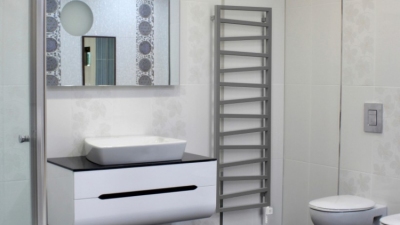 TERMA grzejnik łazienkowy ZIG ZAG 500 x 1070 mm BIAŁY podłączenie środkowe Z8