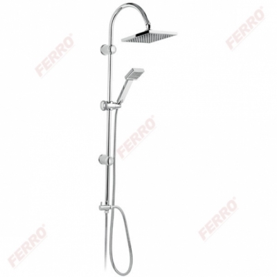 FERRO Squerto - zestaw natryskowy przesuwny z deszczownią
