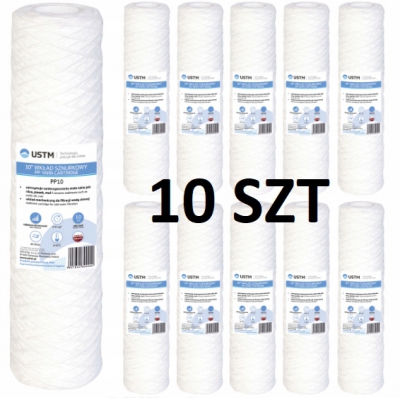 10 x USTM Wkład sznurkowy do filtra 10 mikronów FILTR
