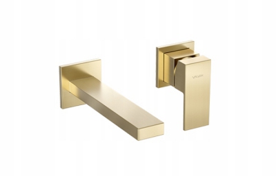 VALVEX ARS BRUSHED GOLD Bateria umywalkowa podtynk